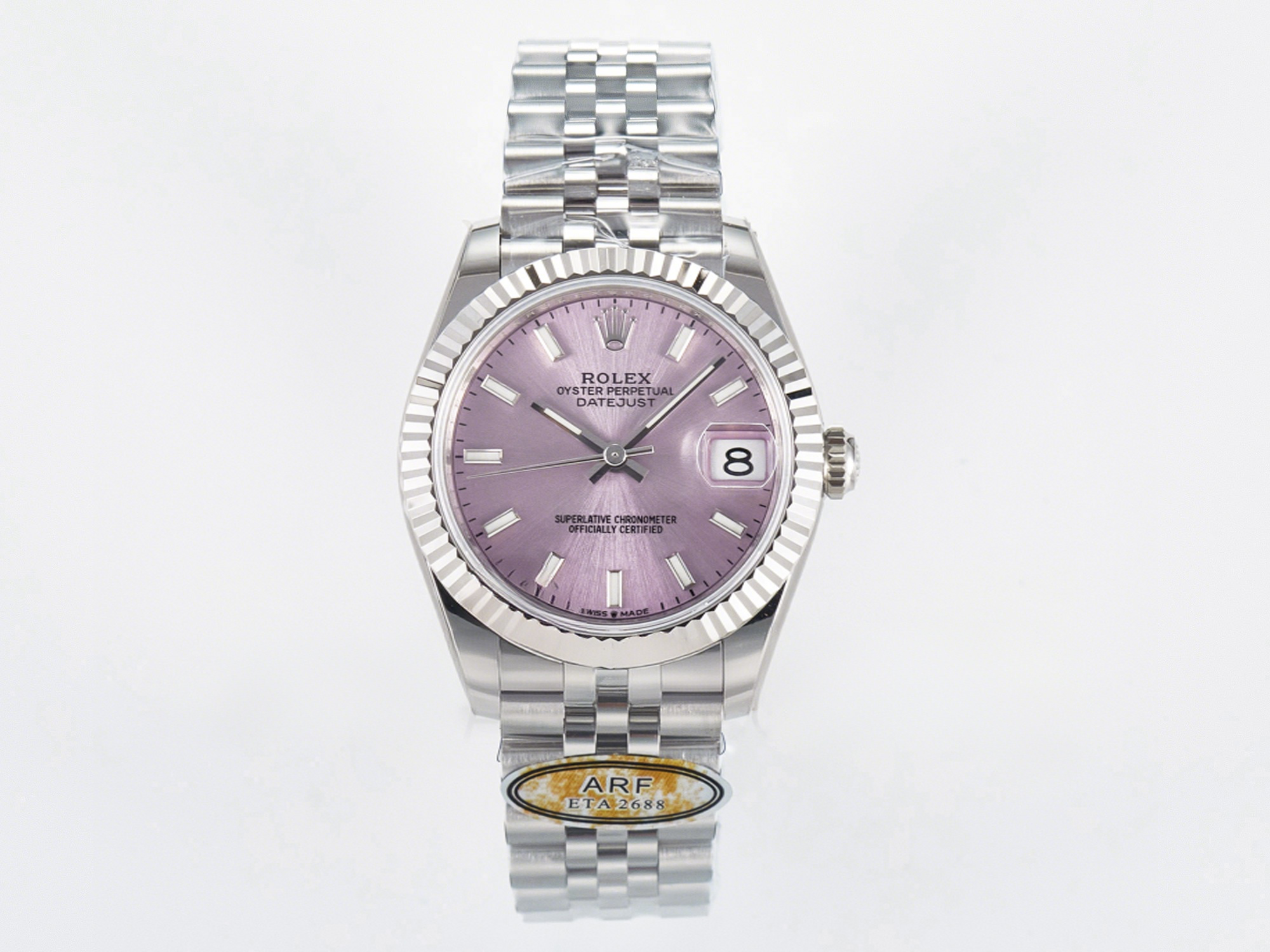 Rolex DateJust 31 278274 ARF 1:1 Best Edition 904L Steel Pink Dial Stick Marker on SS Jubilee Bracelet ETA 2688-fasswatch
