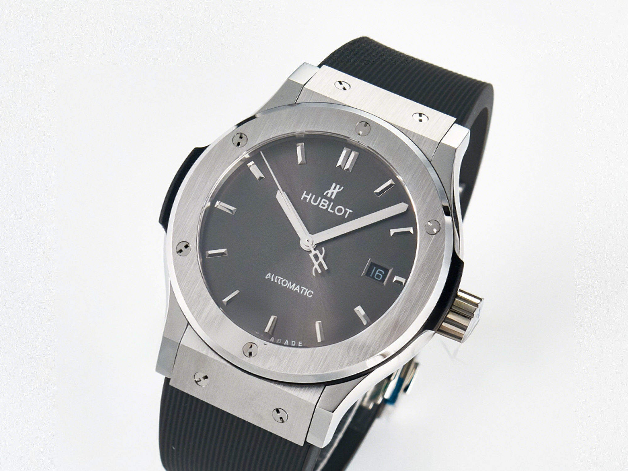 Hublot Classic Fusion Bang 42mm HBF 1:1 Best Edition Gray Dial on Gray Rubber Strap A2892-fasswatch