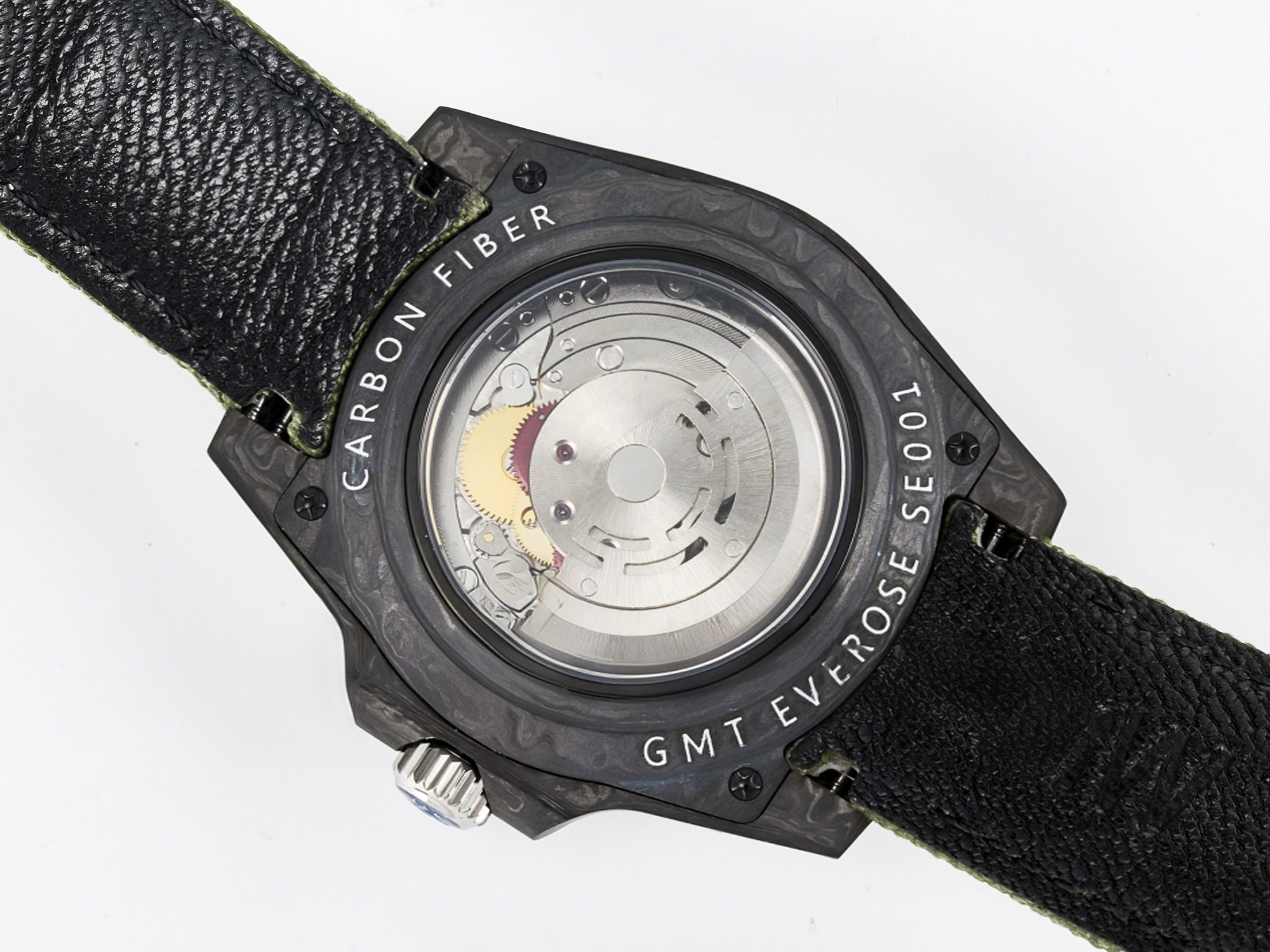 Rolex GMT Carbon DIWF Best Edition Green Arabic Dial on Green Nylon Strap SA3186 CHS-fasswatch