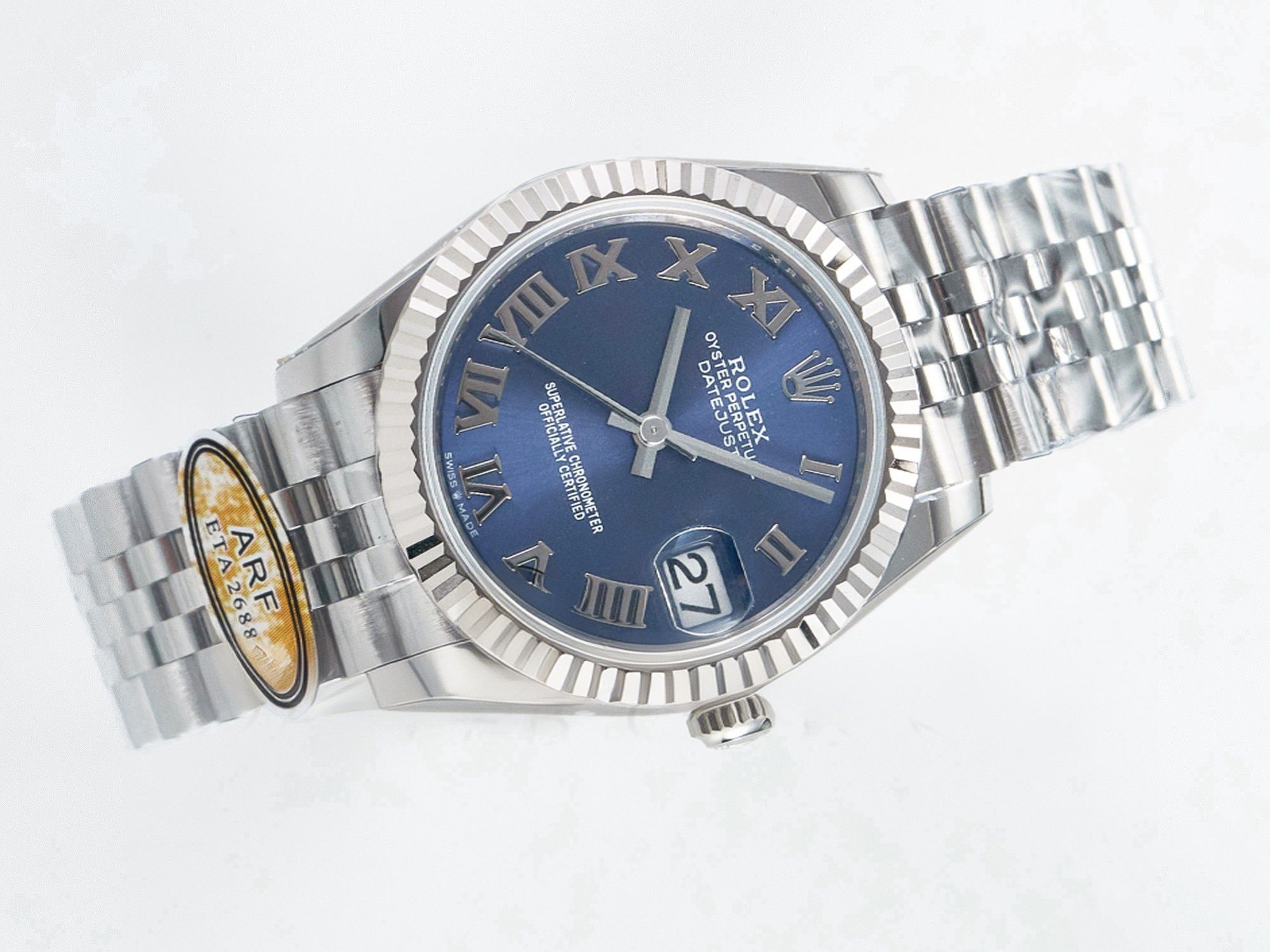 Rolex DateJust 31 278274 ARF 1:1 Best Edition 904L Steel Blue Roman Dial on SS Jubilee Bracelet ETA 2688-fasswatch