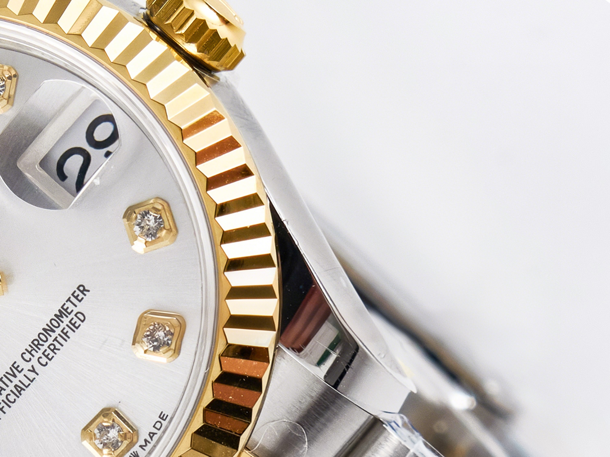 Rolex DateJust 31 278273 ARF 1:1 Best Edition 904L Steel Silver Diamonds Dial on SS/YG Oyster Bracelet ETA 2688-fasswatch