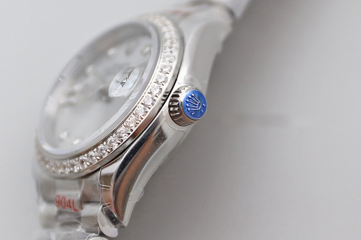 Rolex Datejust 28 279384RBR Silver Dial Diamond Markers in Steel-fasswatch