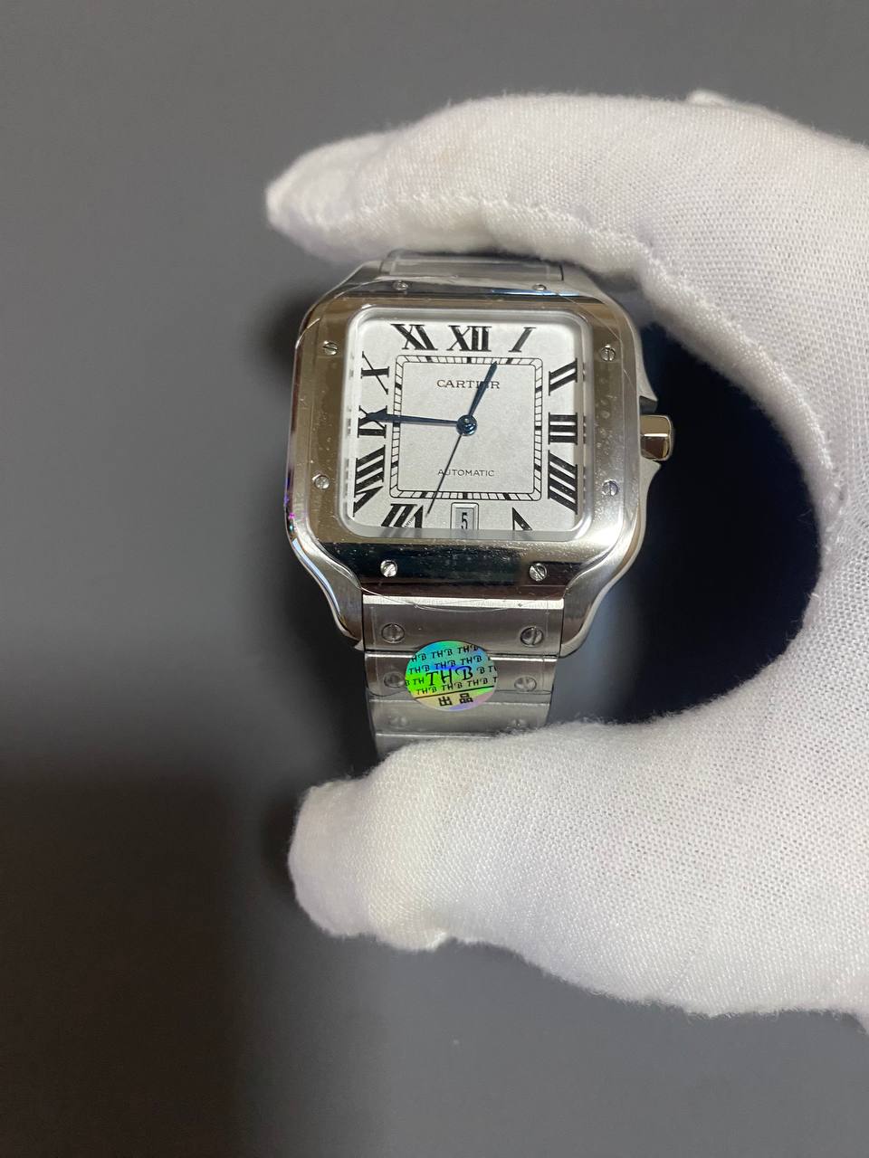Super Clone 1:1 CARTIER SANTOS Medium Model Classic Silver WSSA0029 Replica-fasswatch