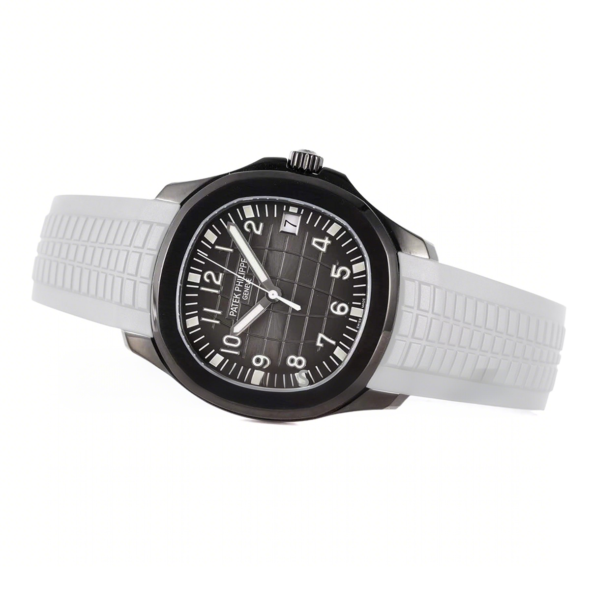 Patek Philippe Aquanaut 5167A ‘Black Venom Limited Edition’ Black Dial on White Rubber Strap-fasswatch