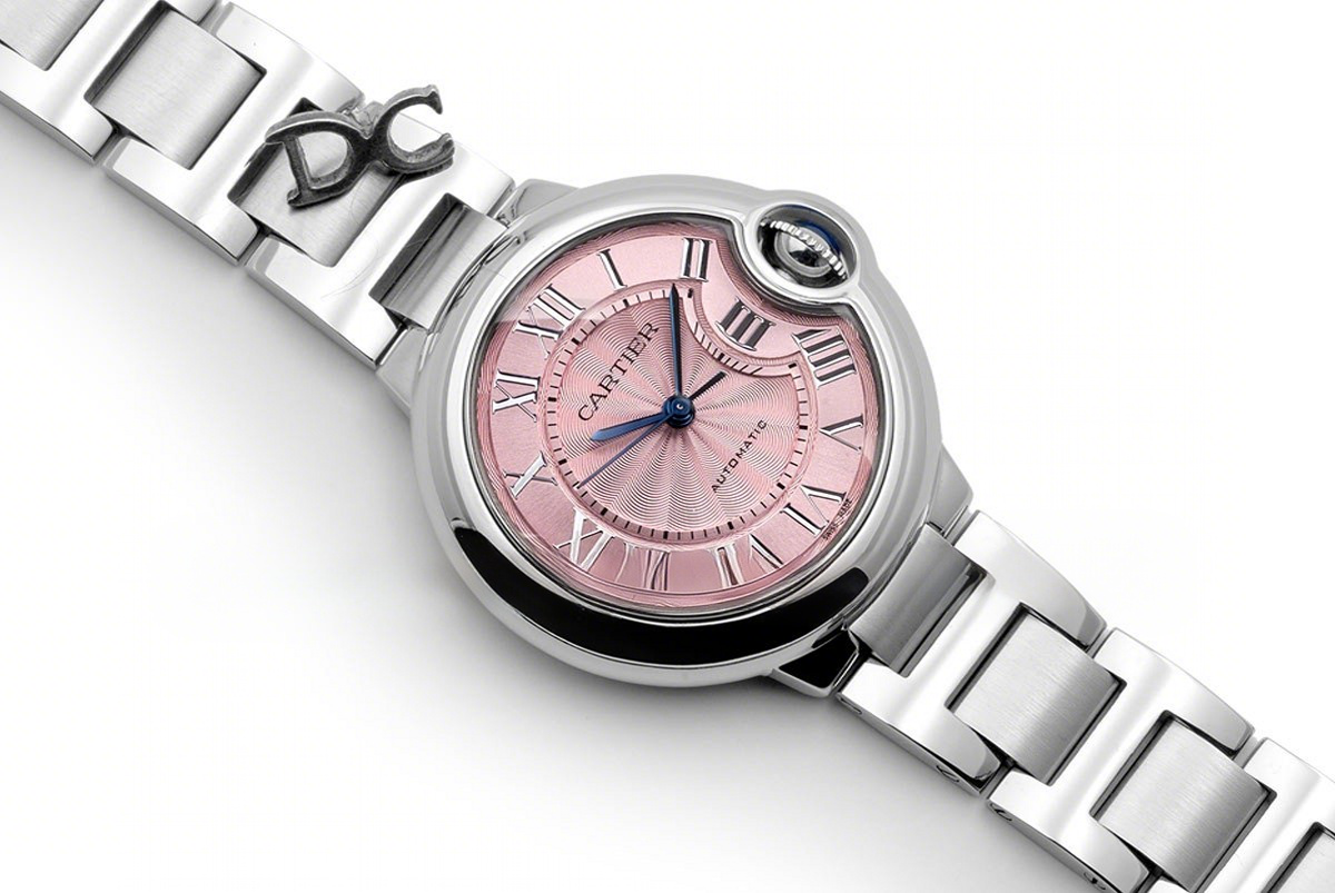 Cartier Ballon Bleu De Cartier 36mm Pink Dial in Steel-fasswatch