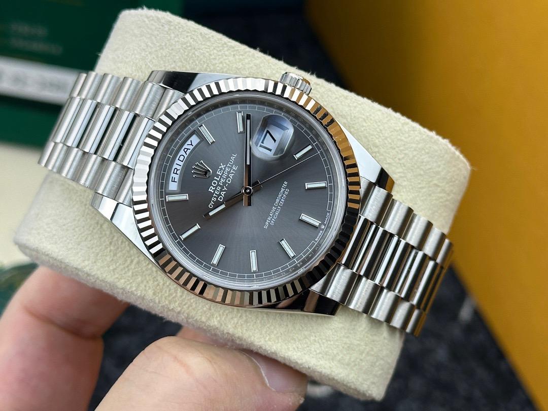 Rolex Day-Date 40 Platinum Slate Dial Men's Watch M228236-0013-fasswatch