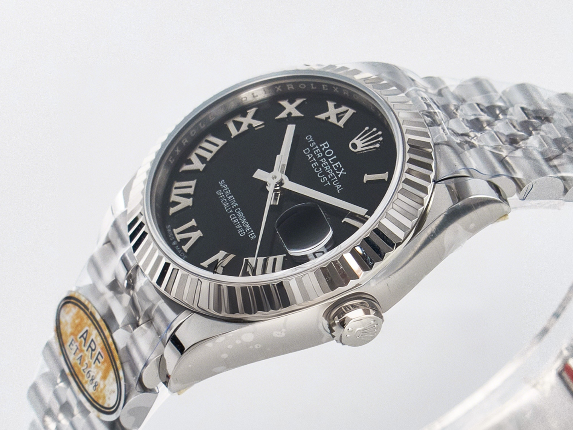 Rolex DateJust 31 278274 ARF 1:1 Best Edition 904L Steel Black Roman Dial on SS Jubilee Bracelet ETA 2688-fasswatch