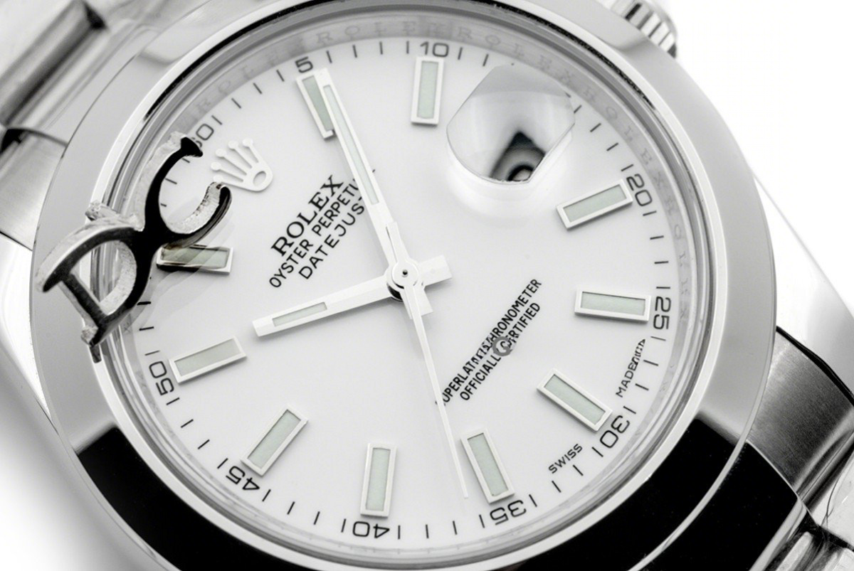 Rolex Datejust II 116300 White Dial Stick Markers-fasswatch