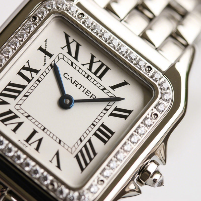 Cartier Panthère De Cartier 27mm White Dial in Steel-fasswatch