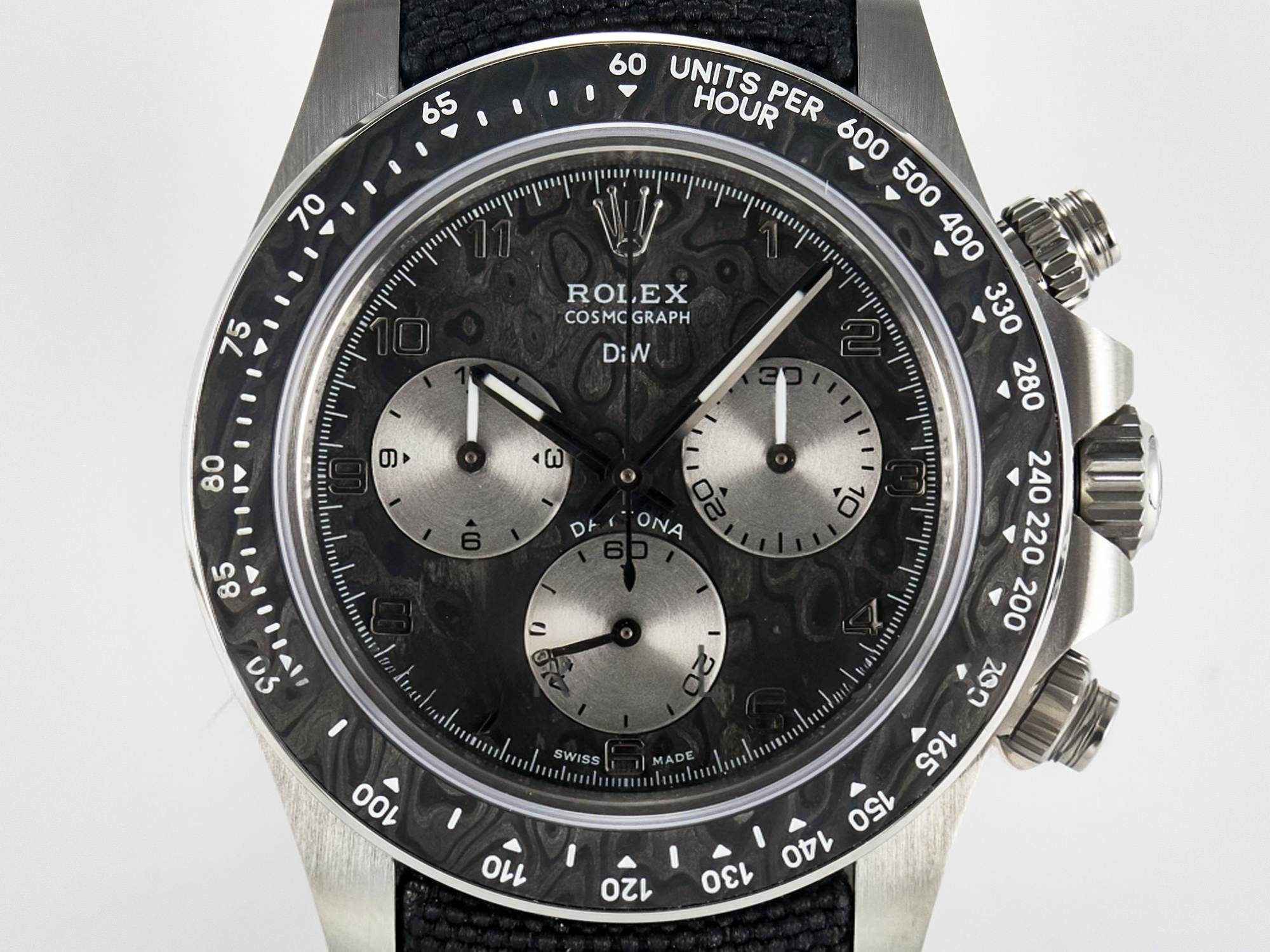 Rolex Daytona EXCEPTIONAL-1 DIWF Best Edition Gray Dial on Black Nylon Strap SH4130-fasswatch