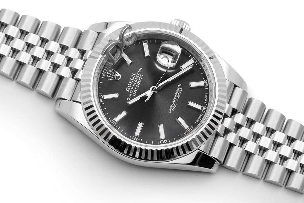 Rolex Datejust 41 126334 Grey Dial Stick Markers in White Gold-fasswatch