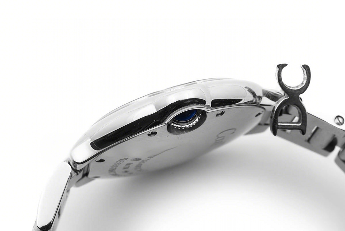 Cartier Ballon Bleu De Cartier 36mm Pink Dial in Steel-fasswatch