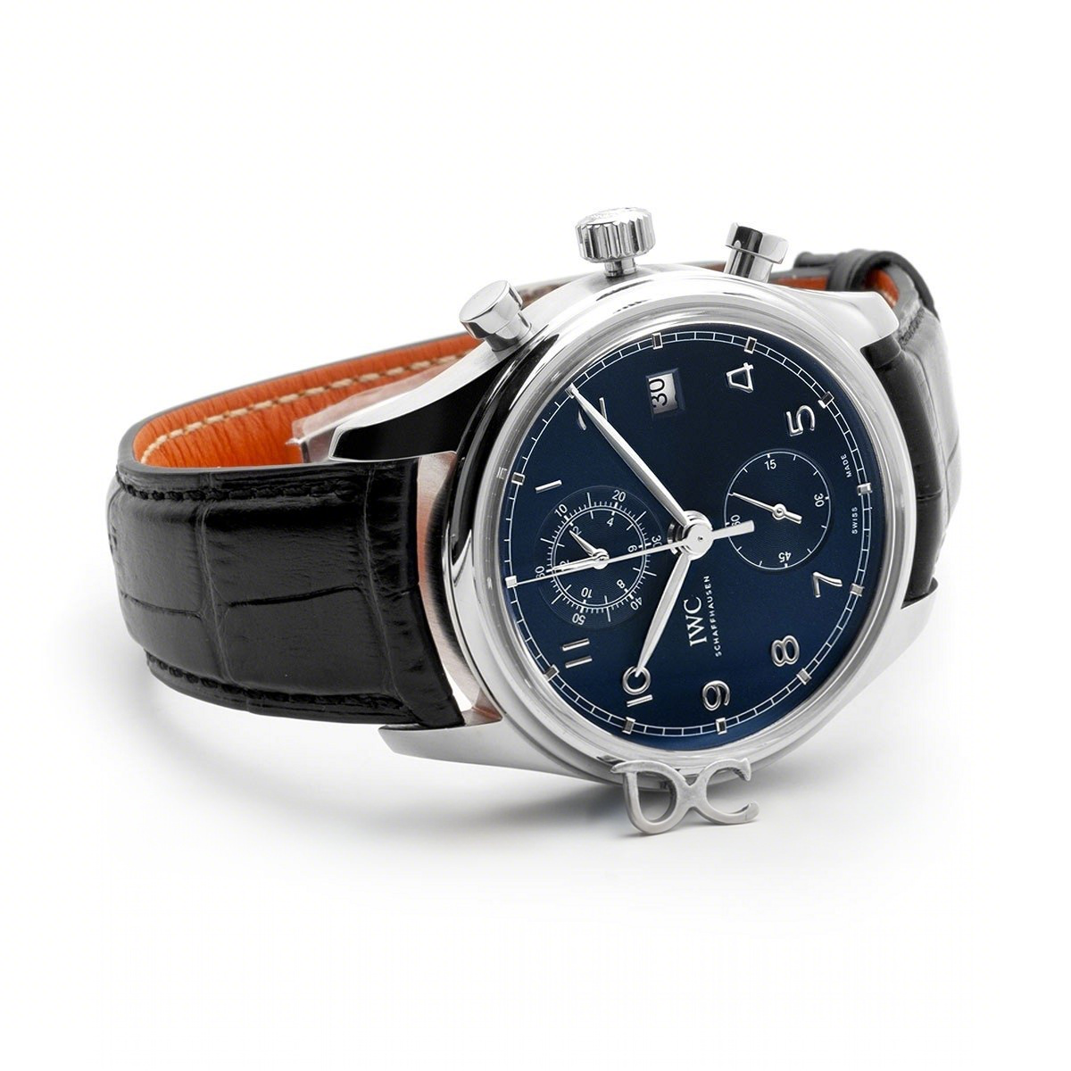 IWC Portuguese Chronograph Series Classic IW390406 Blue Dial in Steel-fasswatch