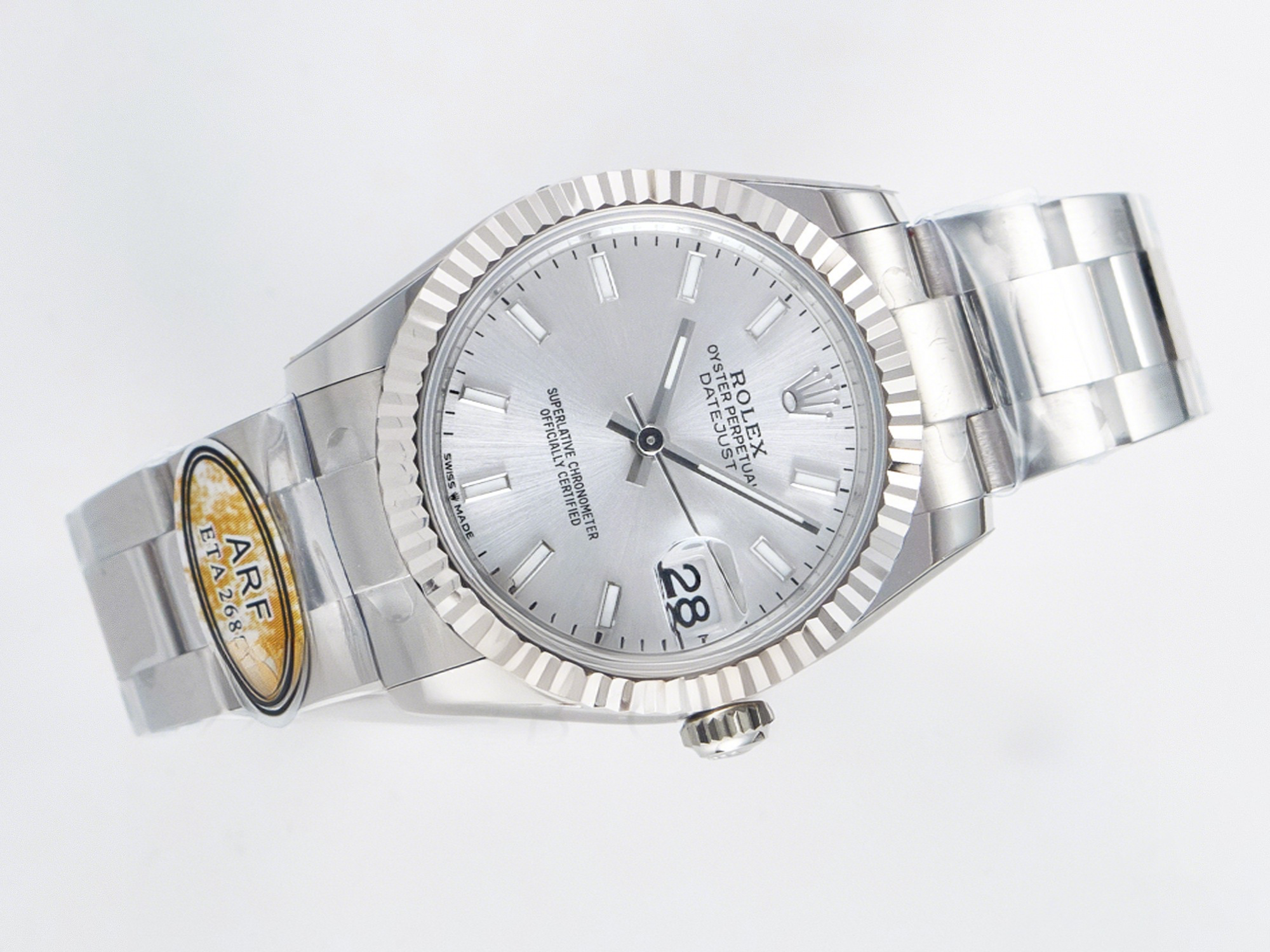 Rolex DateJust 31 278274 ARF 1:1 Best Edition 904L Steel Silver Dial Stick Marker on SS Oyster Bracelet ETA 2688-fasswatch