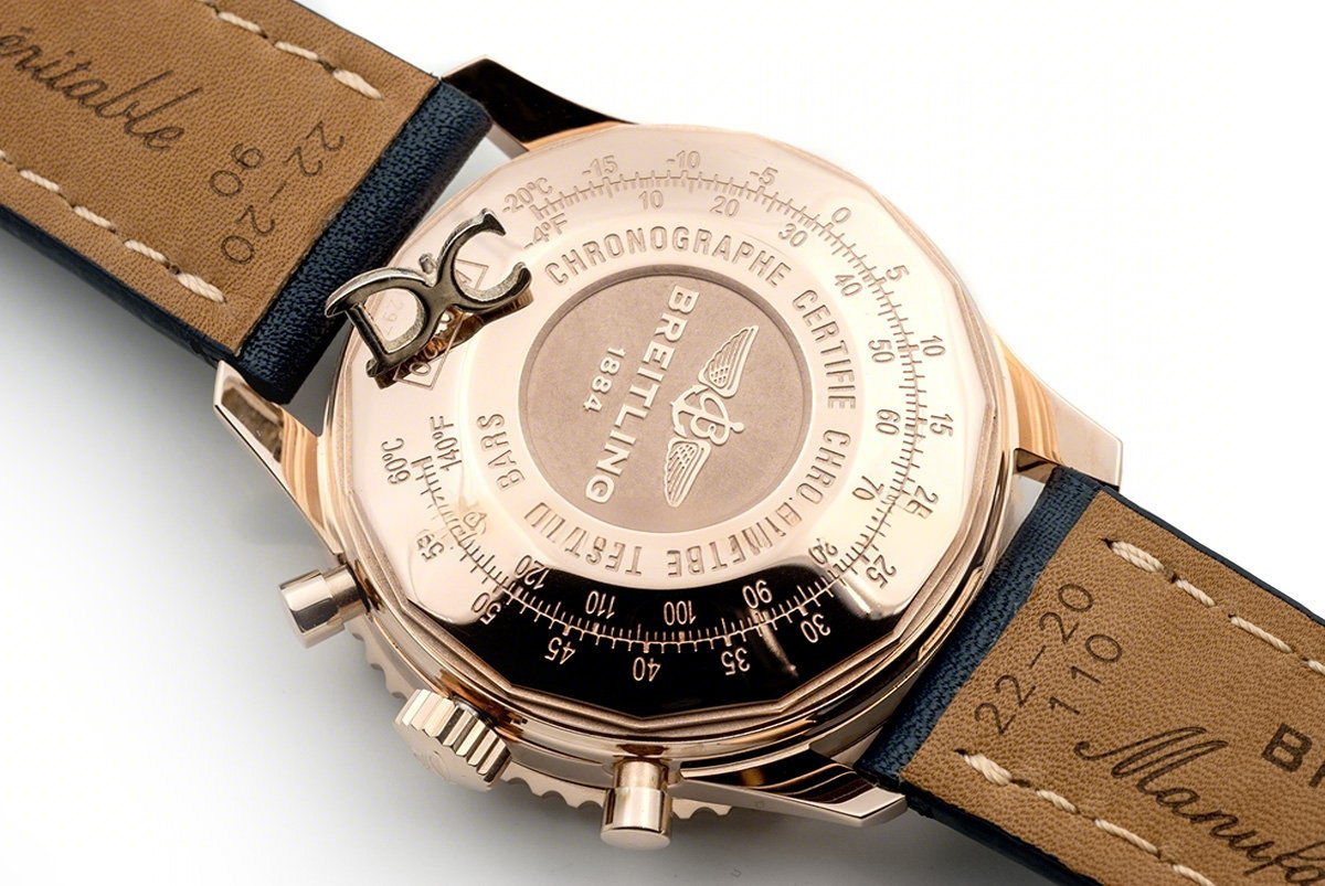 Breitling Navitimer 01 Chronograph Blue Dial in Rose Gold-fasswatch