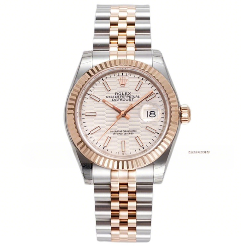 Rolex Datejust 36 126231 Silver Motif Dial in Steel/Rose Gold in Jubilee Bracelet-fasswatch
