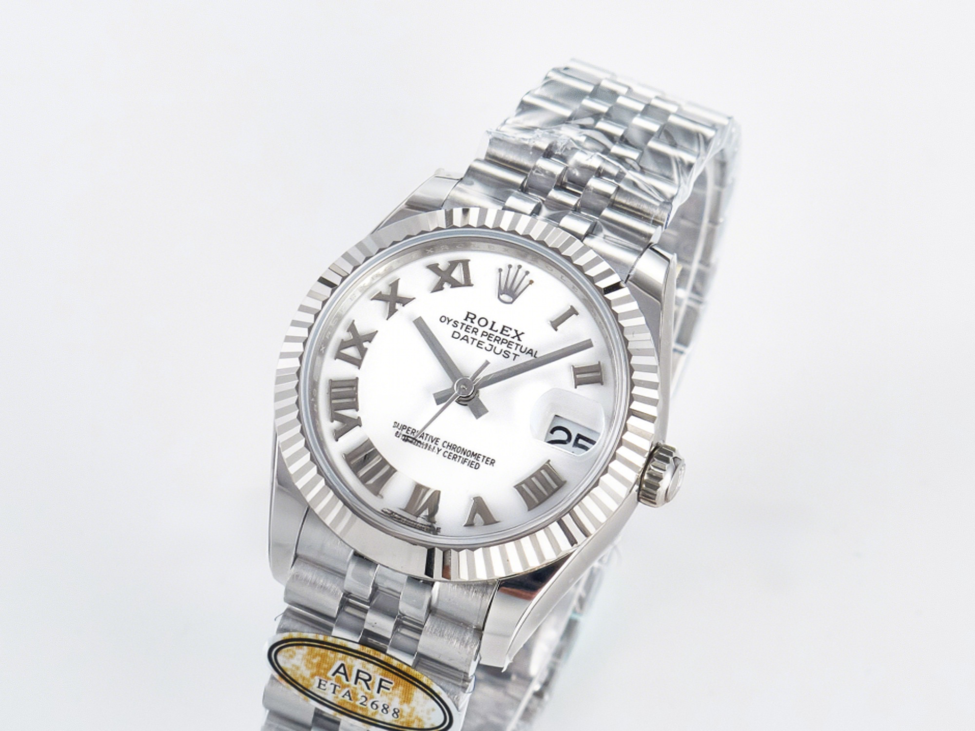 Rolex DateJust 31 278274 ARF 1:1 Best Edition 904L Steel White Roman Dial on SS Jubilee Bracelet ETA 2688-fasswatch