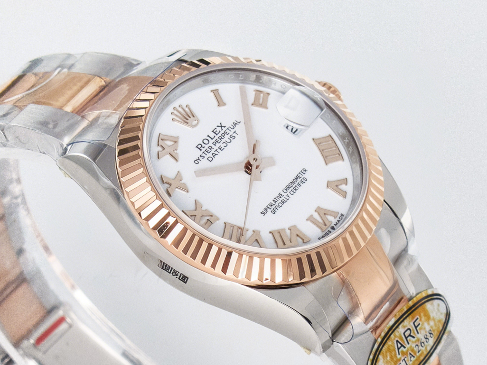 Rolex DateJust 31 278271 ARF 1:1 Best Edition 904L Steel White Roman Dial on SS/RG Oyster Bracelet ETA 2688-fasswatch