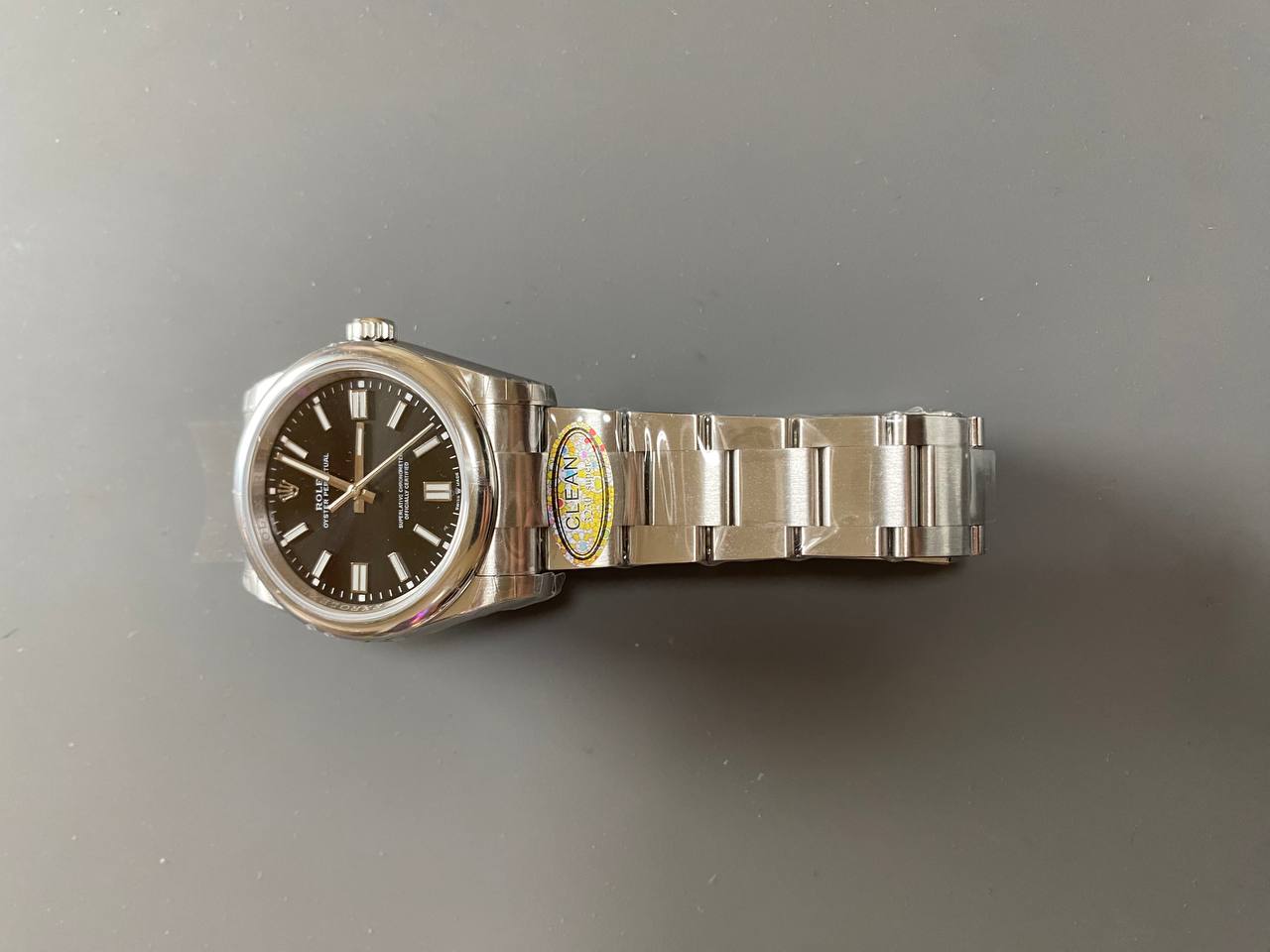 Rolex Oyster Perpetual 39mm Dark Rhodium Dial 114300DRSO-fasswatch