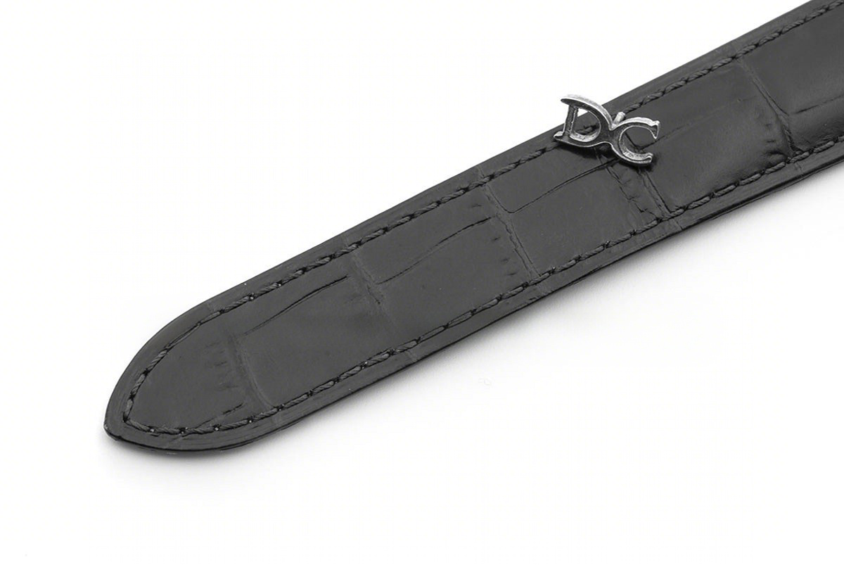 Drive de Cartier Tourbillon White Dial in White Gold on Black Leather Strap-fasswatch