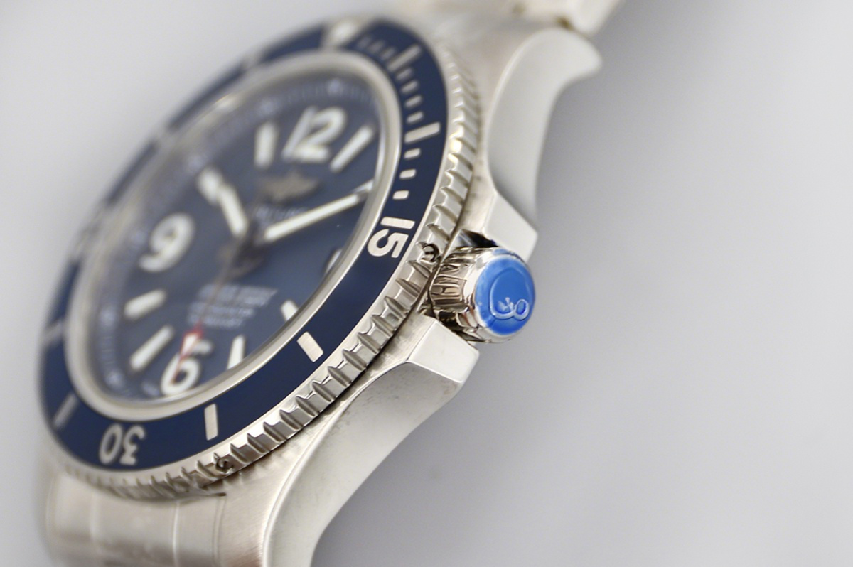 Breitling Superocean Automatic 44mm in Blue Dial on Blue Bezel Ref: A17366D81C1A1-fasswatch
