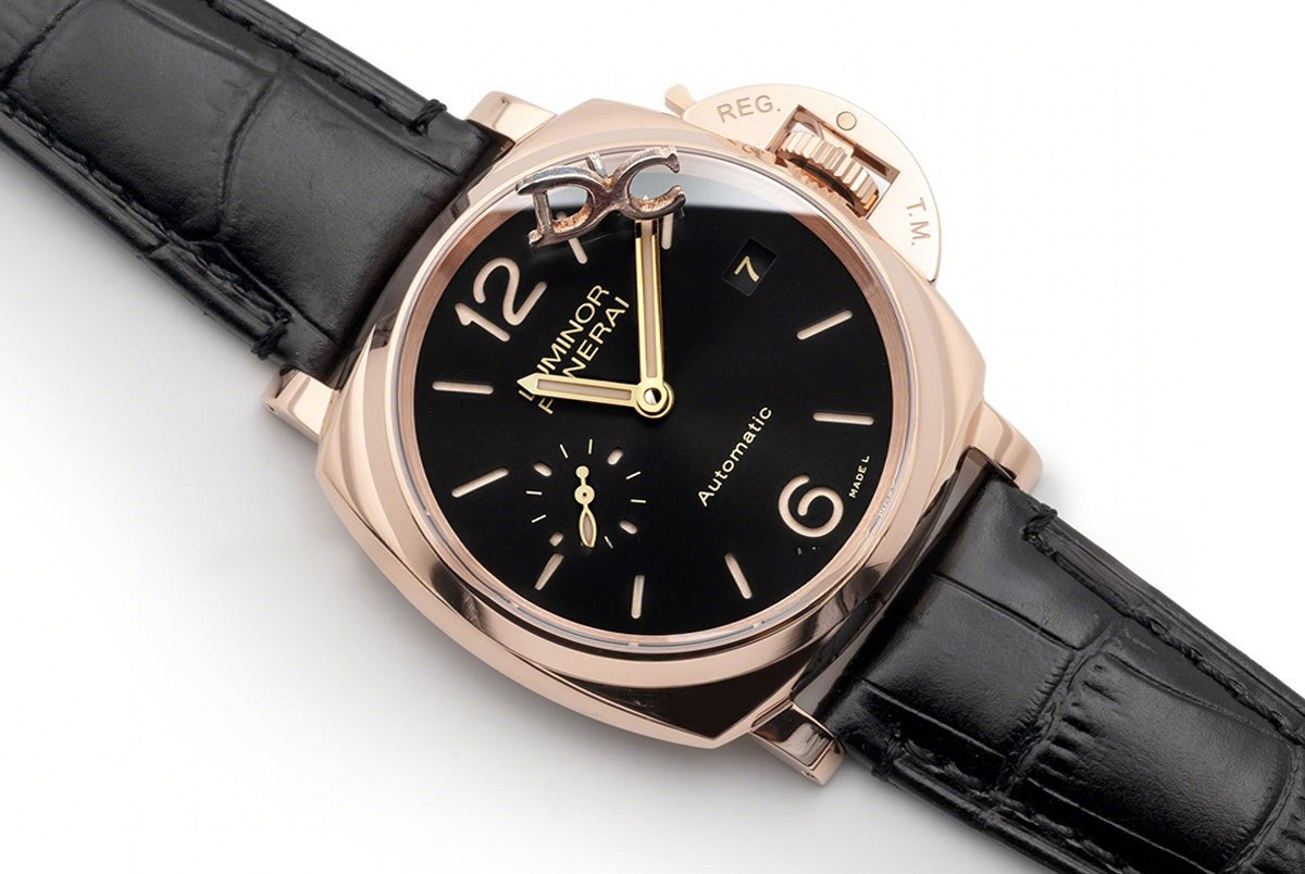 Panerai PAM908 Luminor Due 3 Days Automatic Oro Rosso ‘Fu’ Black Dial-fasswatch