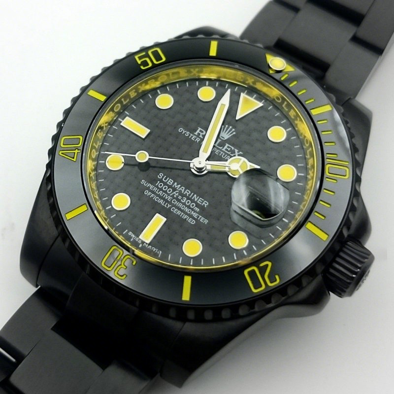 Rolex Submariner Carbon Dial (Yellow)-fasswatch