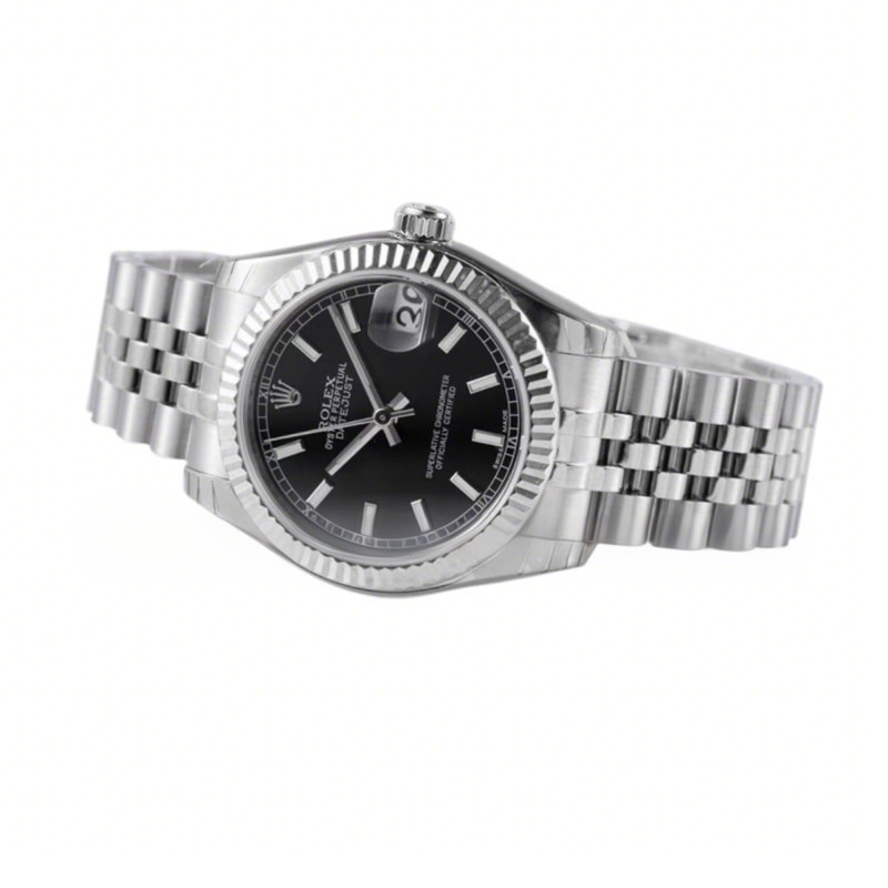 Rolex Datejust 31 278274 Black Dial Stick Markers in Steel-fasswatch