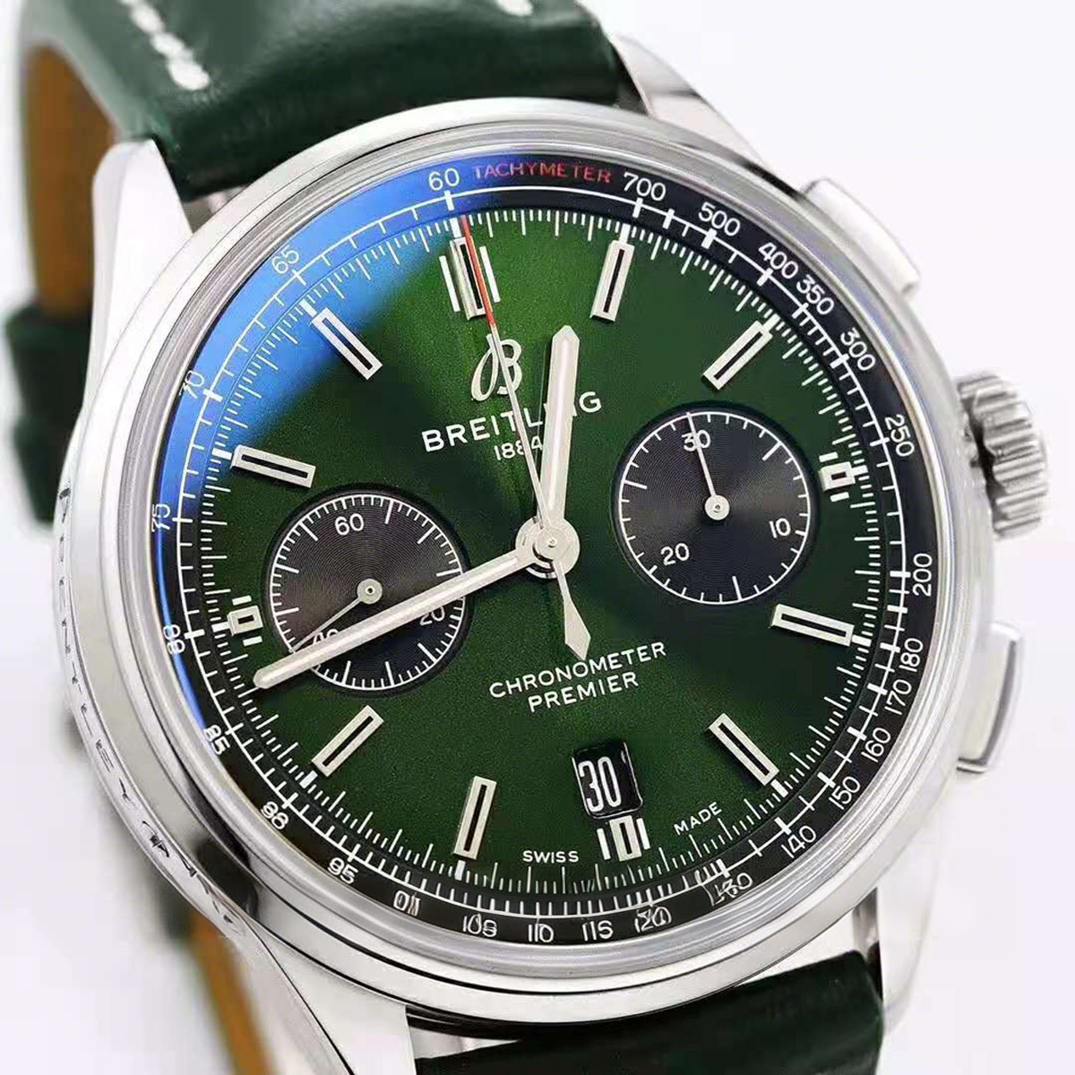 Breitling Premier B01 Chronograph 42 Bentley British Racing Green Ref: AB0118A11L1X1-fasswatch