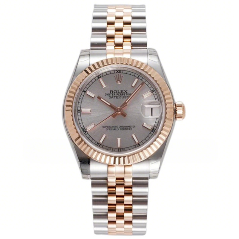 Rolex Datejust 31 278271 Silver Dial Diamond Markers in Everose Gold/Steel-fasswatch
