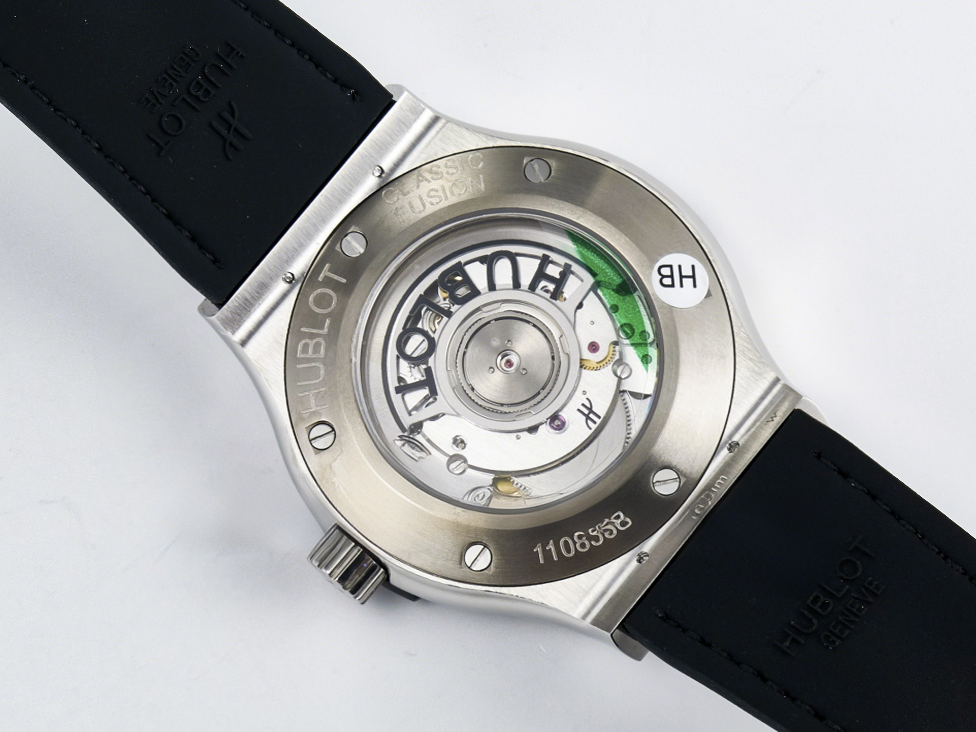 Hublot Classic Fusion Bang 42mm HBF 1:1 Best Edition Gray Dial Diamonds Bezel on Gray Leather Strap A2892-fasswatch