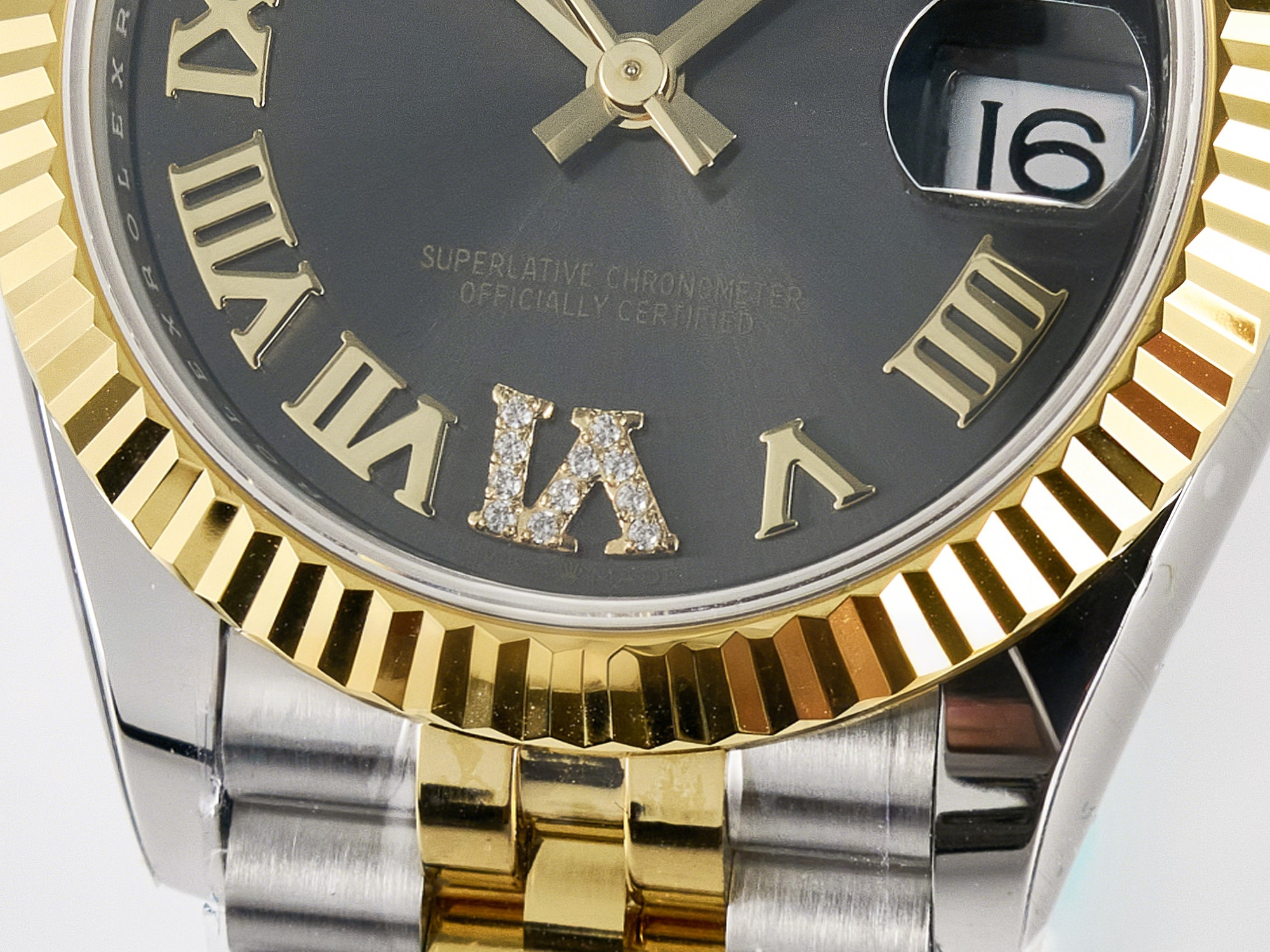Rolex DateJust 31 278273 ARF 1:1 Best Edition 904L Steel Gray Roman Diamonds Dial on SS/YG Jubilee Bracelet ETA 2688-fasswatch