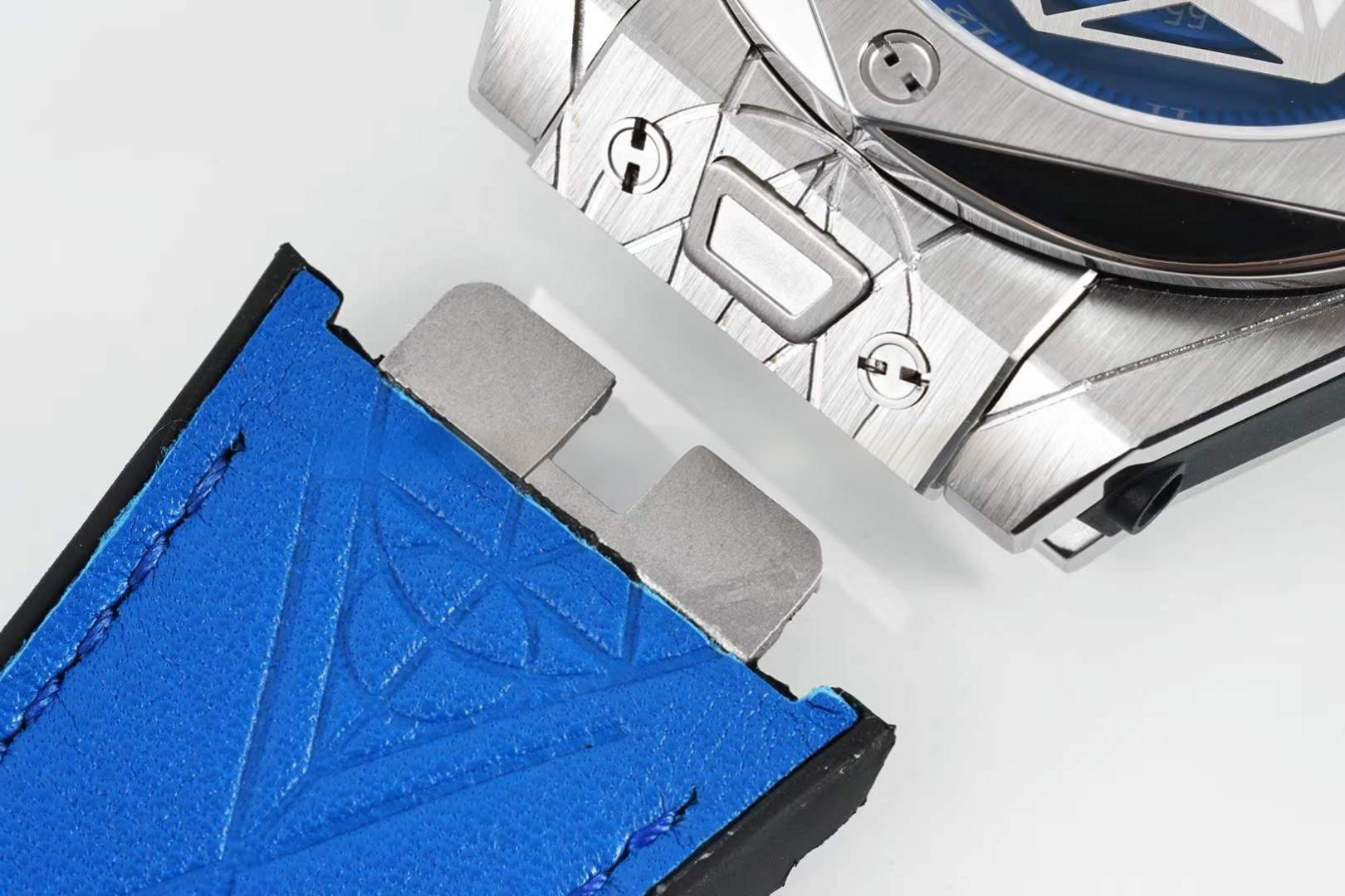 Hublot Big Bang Unico Sang Bleu in Steel on Blue Leather Strap-fasswatch