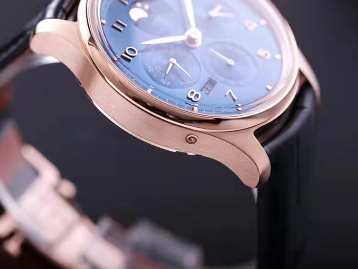 IWC Portugieser Perpetual Calendar IW503312 Blue Dial in Rose Gold-fasswatch