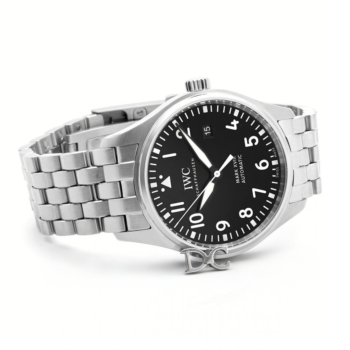 IWC Pilot’s Watch Mark XVIII IW327015 Black Dial on Steel Bracelet-fasswatch