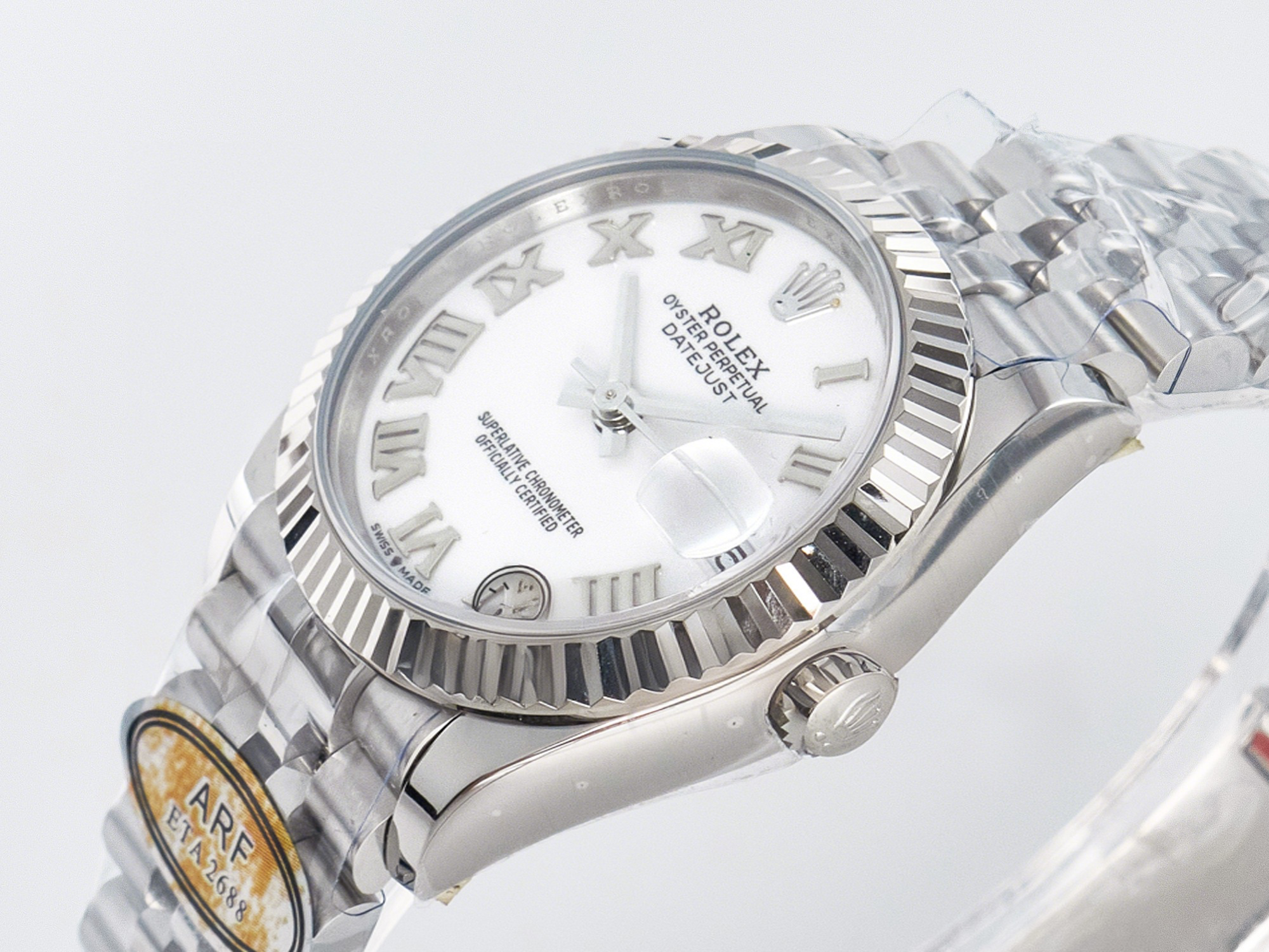 Rolex DateJust 31 278274 ARF 1:1 Best Edition 904L Steel White Roman Dial on SS Jubilee Bracelet ETA 2688-fasswatch
