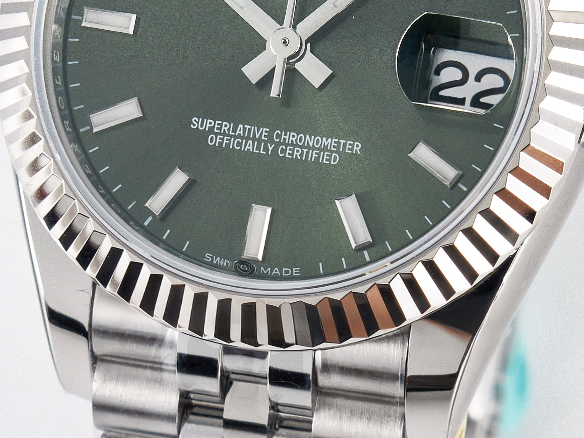 Rolex DateJust 31 278274 ARF 1:1 Best Edition 904L Steel Green Dial Stick Marker on SS Jubilee Bracelet ETA 2688-fasswatch