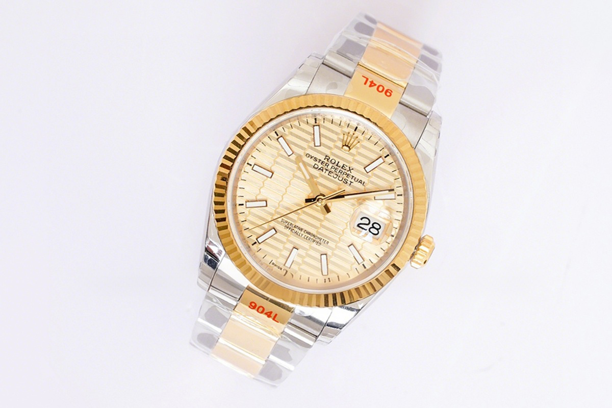Rolex Datejust 36 126233 Golden Motif Dial in Steel/Yellow Gold in Oyster Bracelet-fasswatch