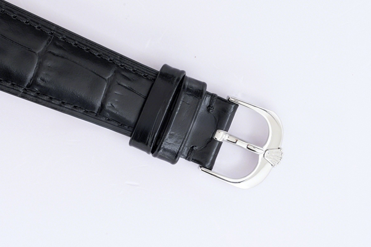 Rolex Cellini Date 50519 Black Dial in White Gold-fasswatch