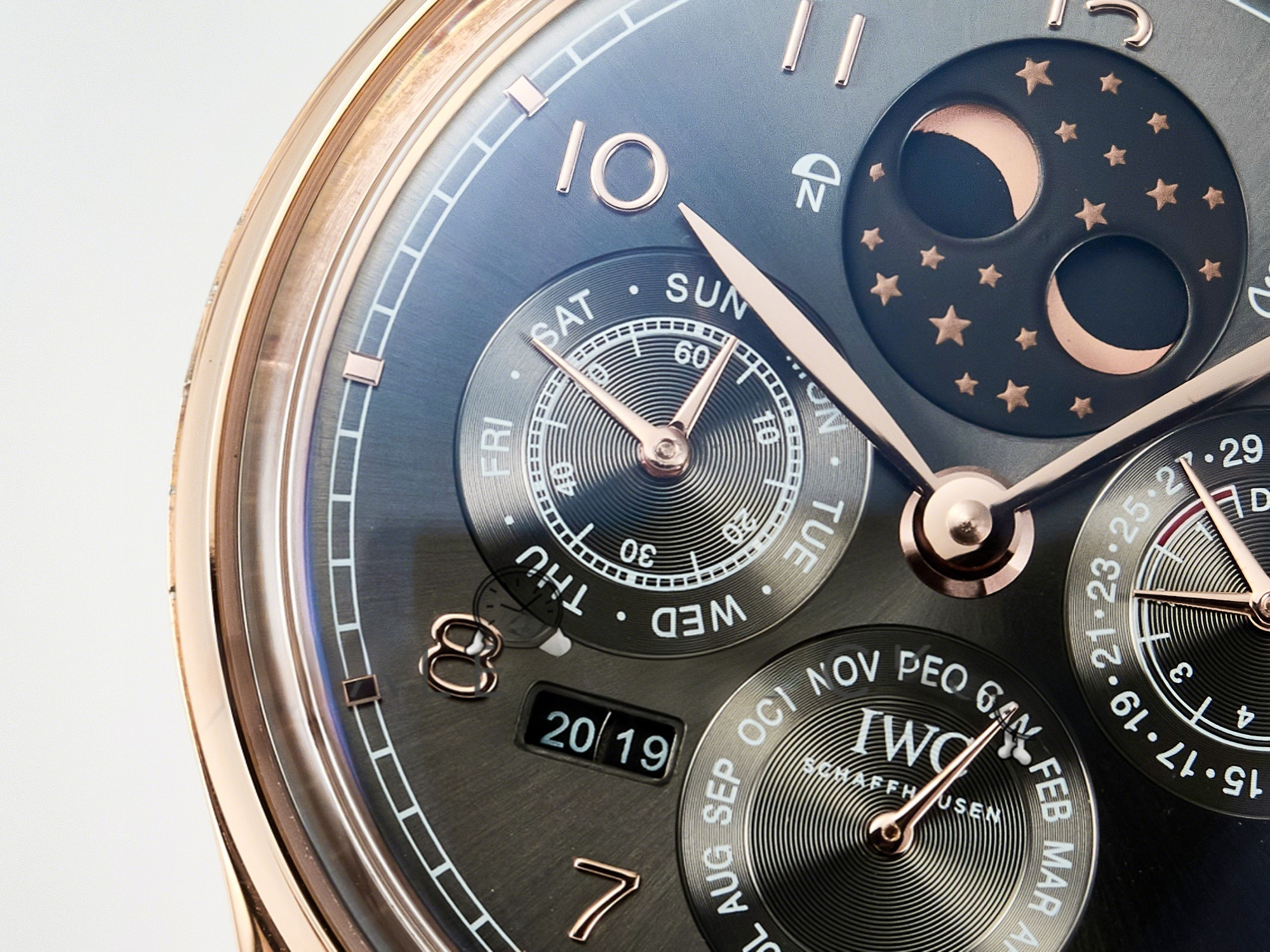 IWC IW5034 Portugieser Perpetual Calendar RG V9F 1:1 Best Edition Black Dial on Black Leather Strap A52610-fasswatch