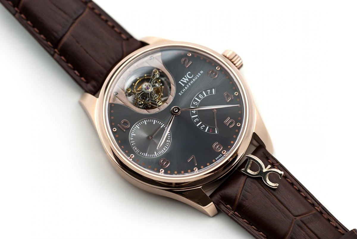 IWC Portuguese Tourbillon Mystère Rétrograde IW504210 in Rose Gold-fasswatch