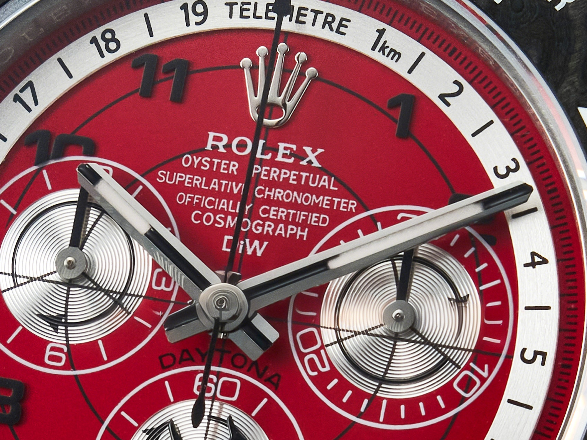 Rolex Daytona DIW Carbon DIWF 1:1 Best Edition Red Dial on Gray Nylon Strap SH7750-fasswatch