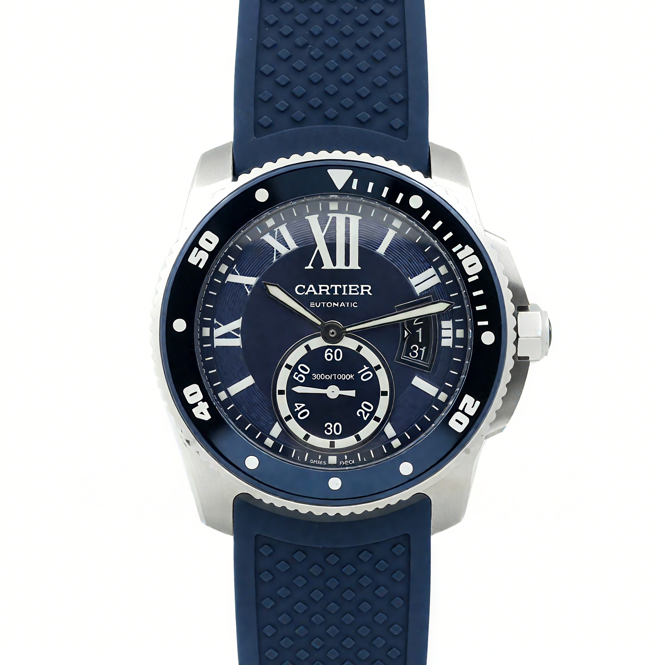 Calibre de Cartier Diver Blue Dial in Steel-fasswatch