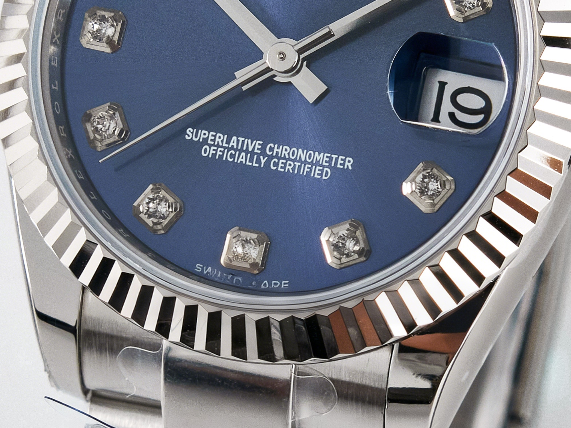 Rolex DateJust 31 278274 ARF 1:1 Best Edition 904L Steel Blue Diamonds Dial on SS Oyster Bracelet ETA 2688-fasswatch