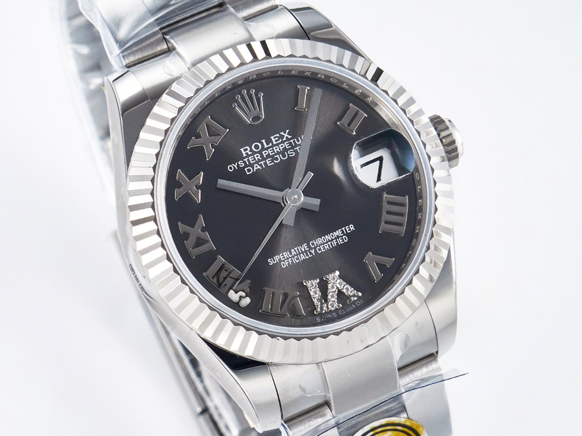 Rolex DateJust 31 278274 ARF 1:1 Best Edition 904L Steel Gray Roman Diamonds Dial on SS Oyster Bracelet ETA 2688-fasswatch