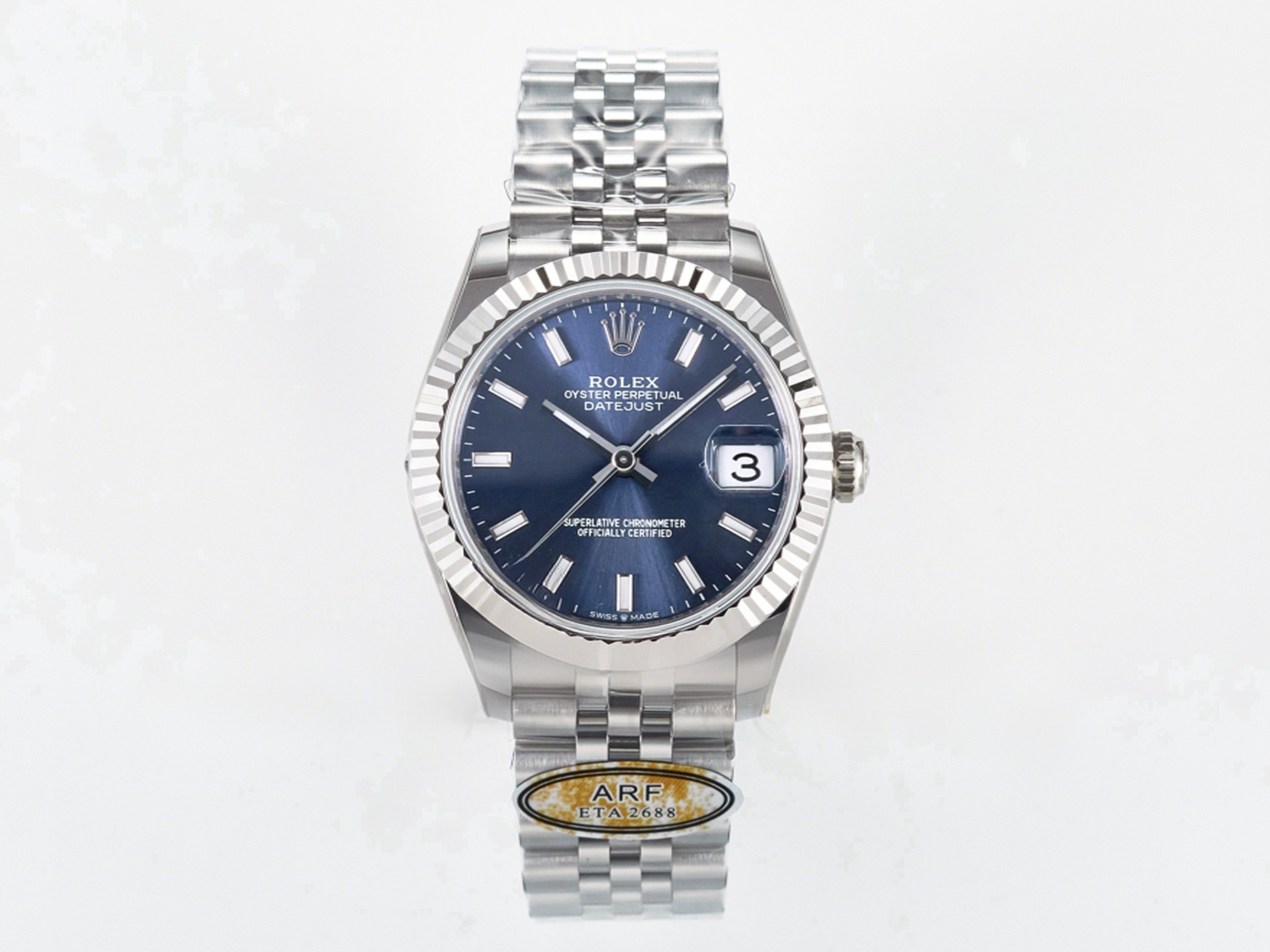 Rolex DateJust 31 278274 ARF 1:1 Best Edition 904L Steel Blue Dial Stick Marker on SS Jubilee Bracelet ETA 2688-fasswatch