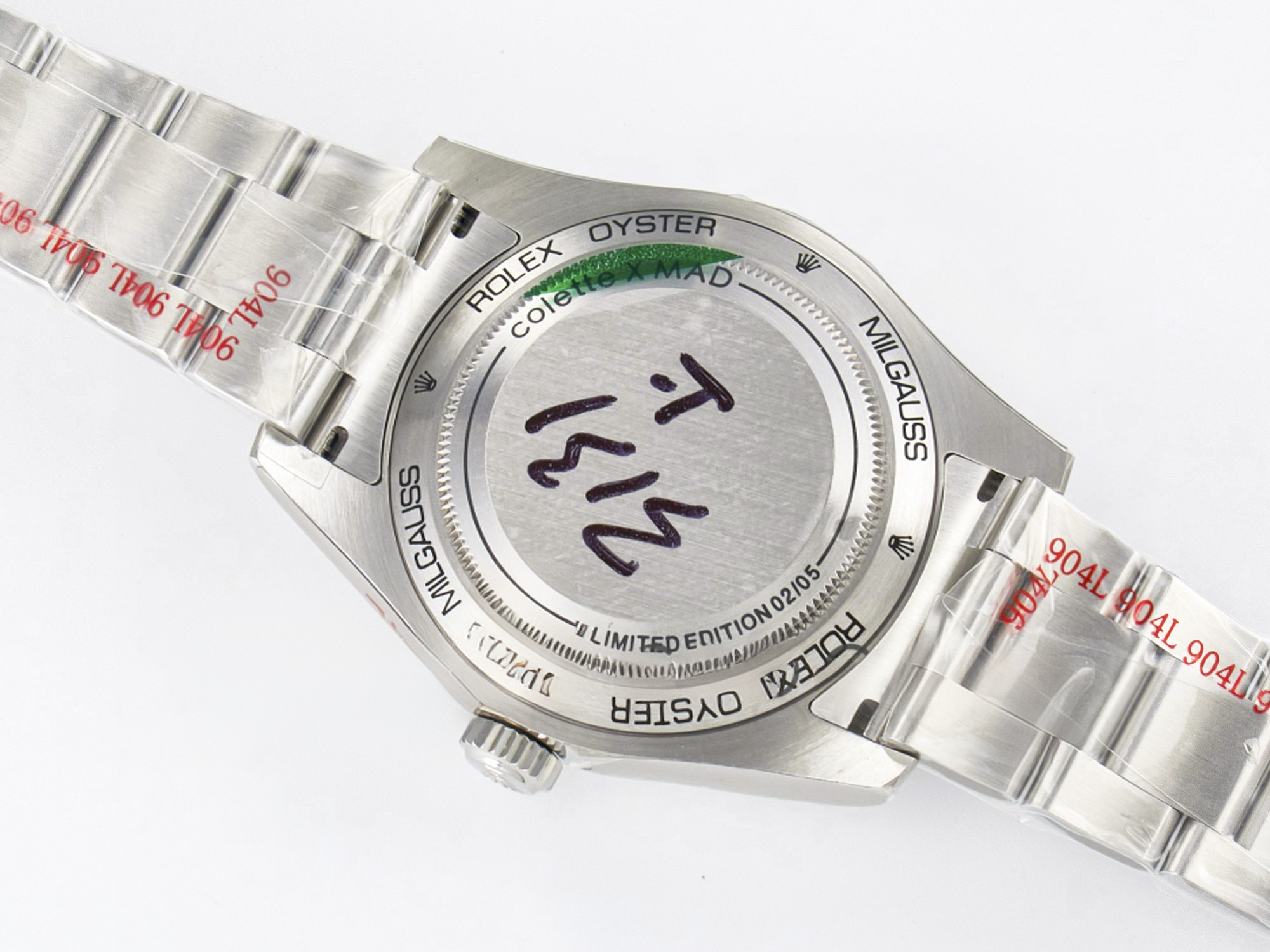 Rolex Milgauss Who Cares JDF 1:1 Best Edition 904L Steel on SS Bracelet VR3131-fasswatch