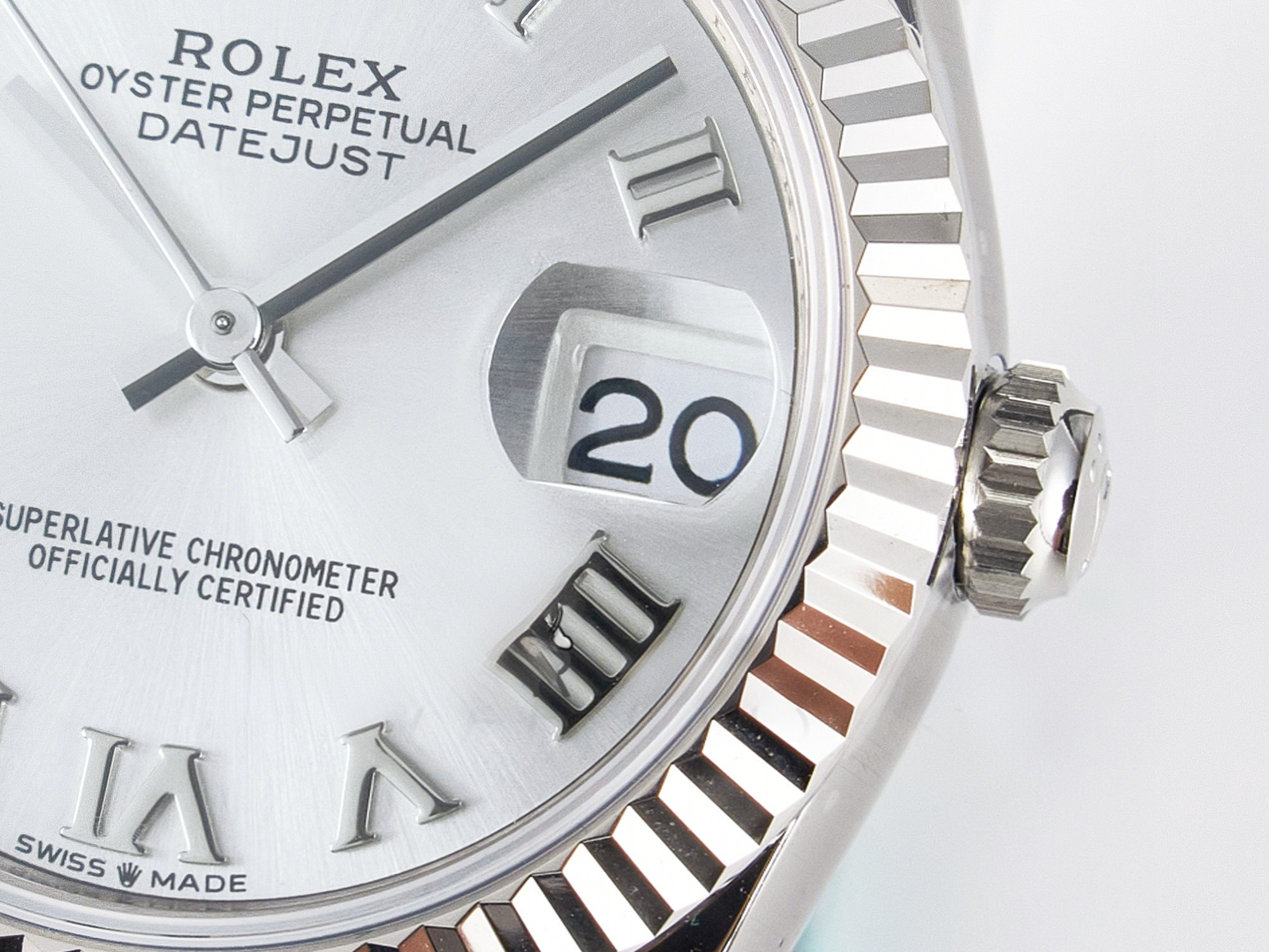 Rolex DateJust 31 278274 ARF 1:1 Best Edition 904L Steel Silver Roman Diamonds Dial on SS Jubilee Bracelet ETA 2688-fasswatch