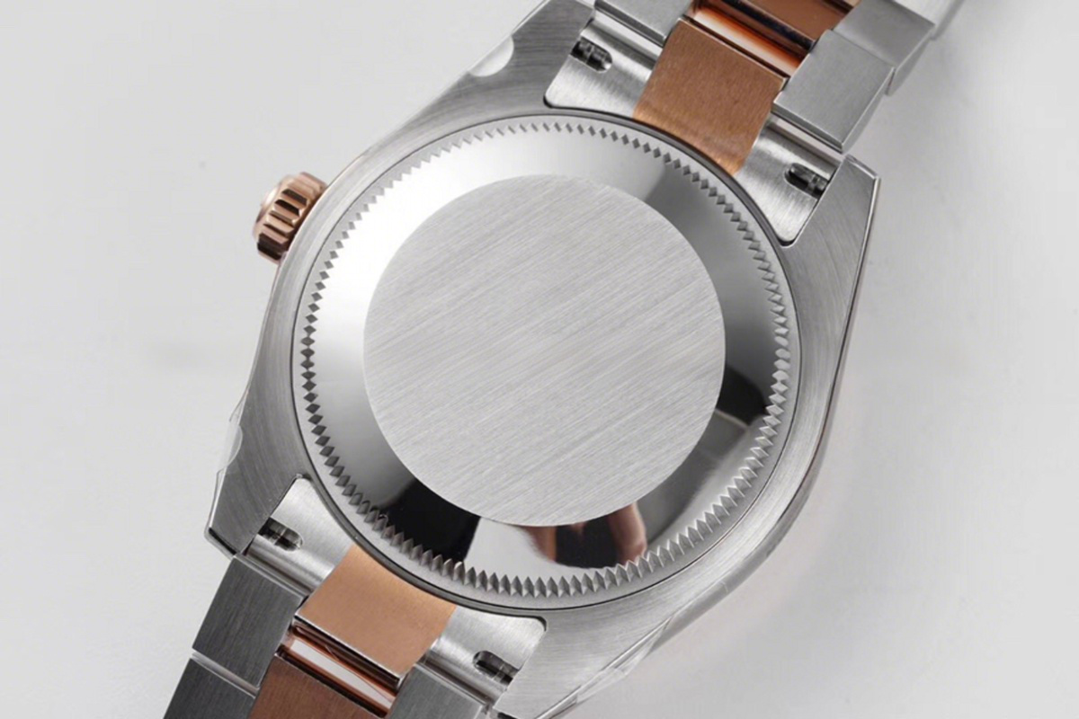 Rolex Datejust 31 Chocolate Dial Diamond Markers in Everose Gold/Steel on President Bracelet-fasswatch