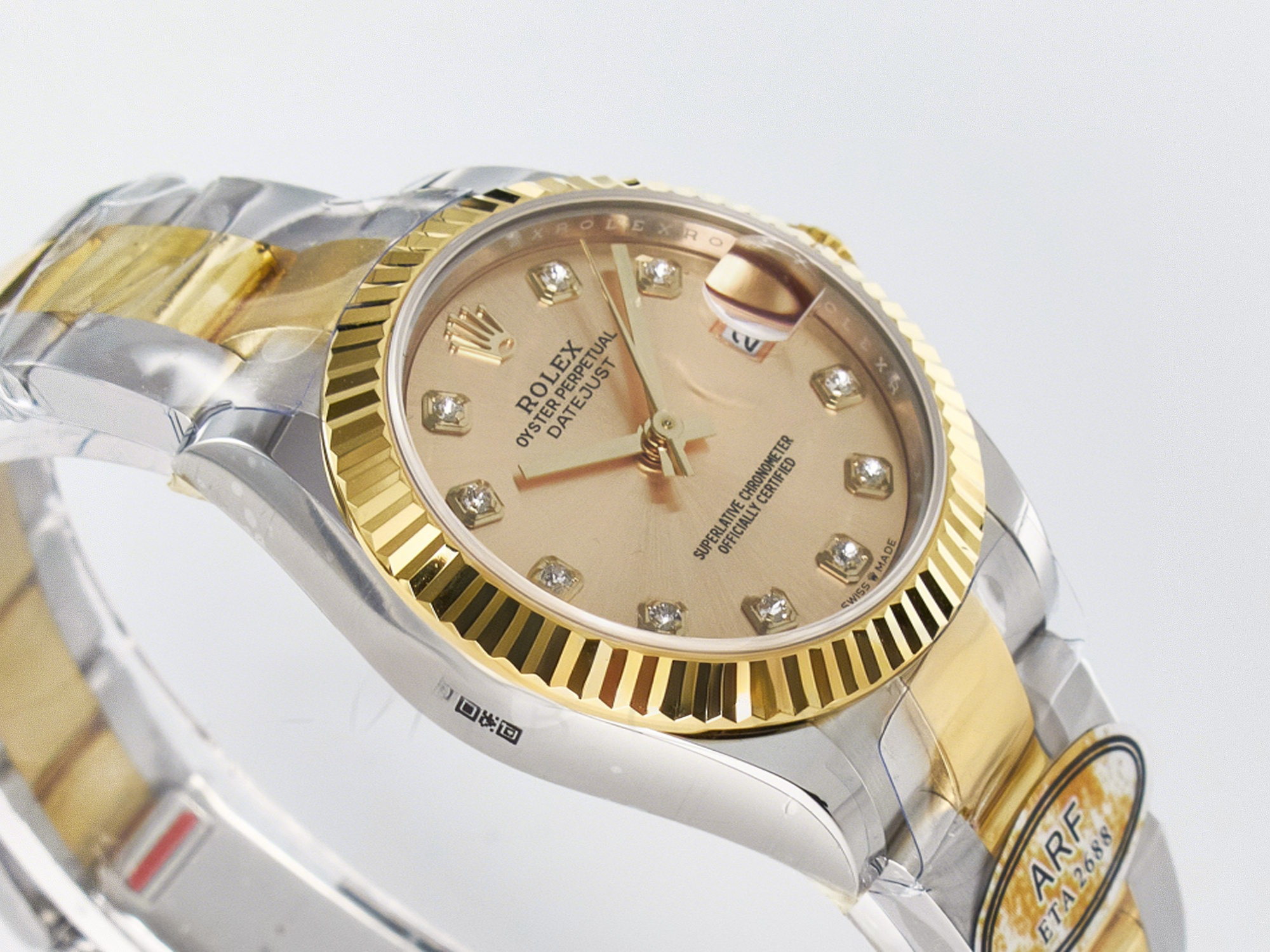 Rolex DateJust 31 278273 ARF 1:1 Best Edition 904L Steel YG Diamonds Dial on SS/YG Oyster Bracelet ETA 2688-fasswatch